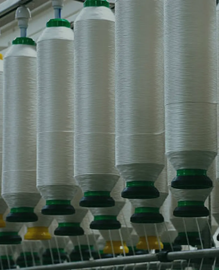 Cotton yarn cones on ring spinning frames